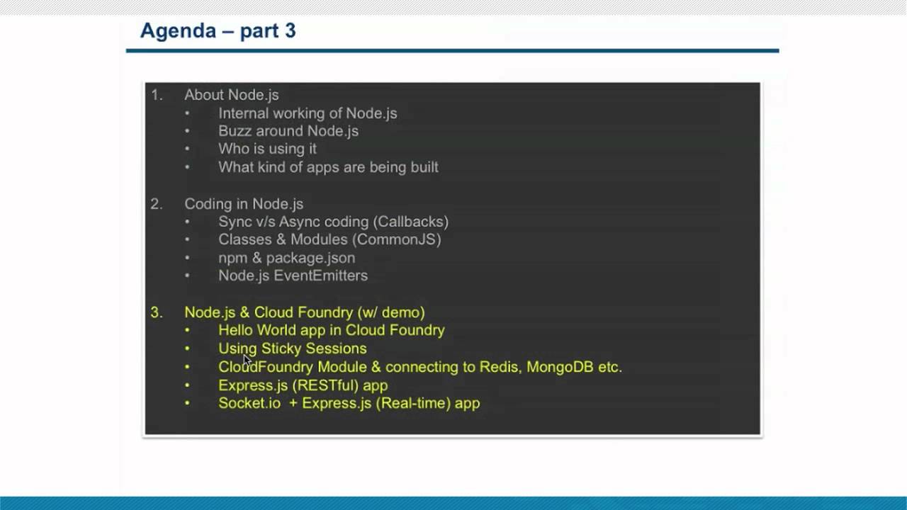 Introductory Training  for Node.js